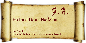 Feinsilber Noémi névjegykártya